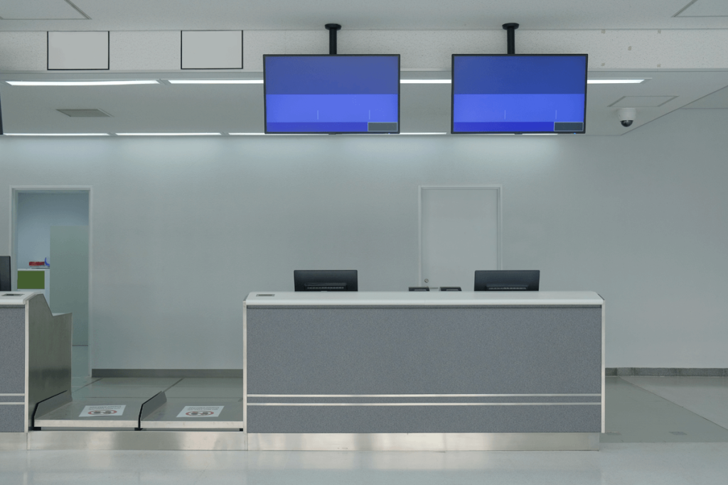 airport check in desk