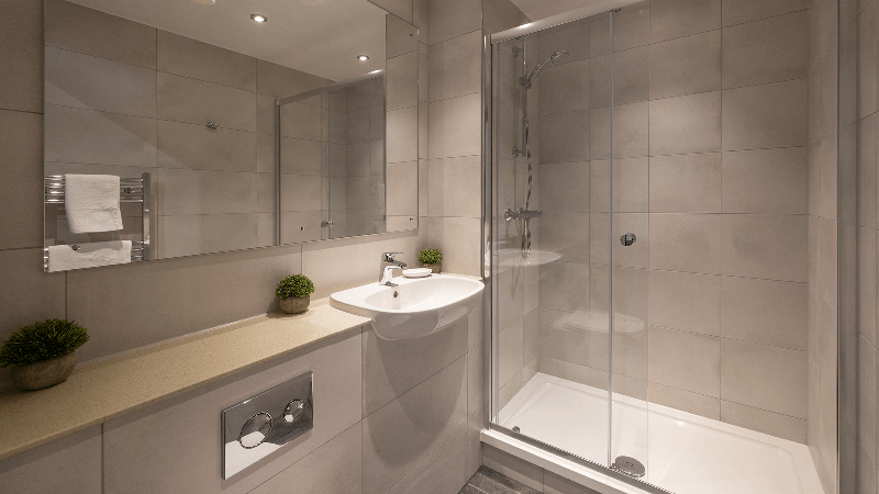 student accommodation bathroom