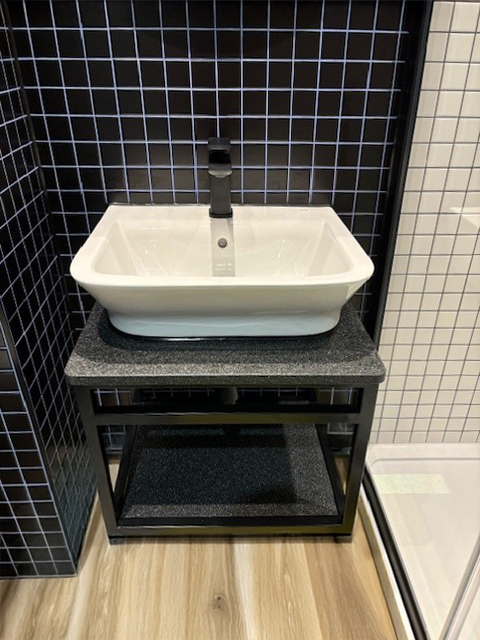 Bespoke sink and shelf for Man City hotel